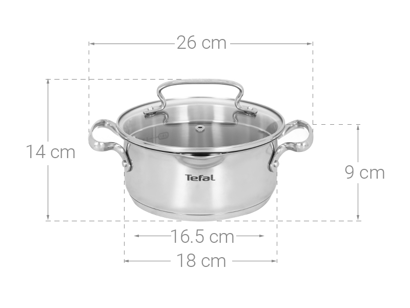 Nồi inox Tefal Duetto Plus 18cm G7194355