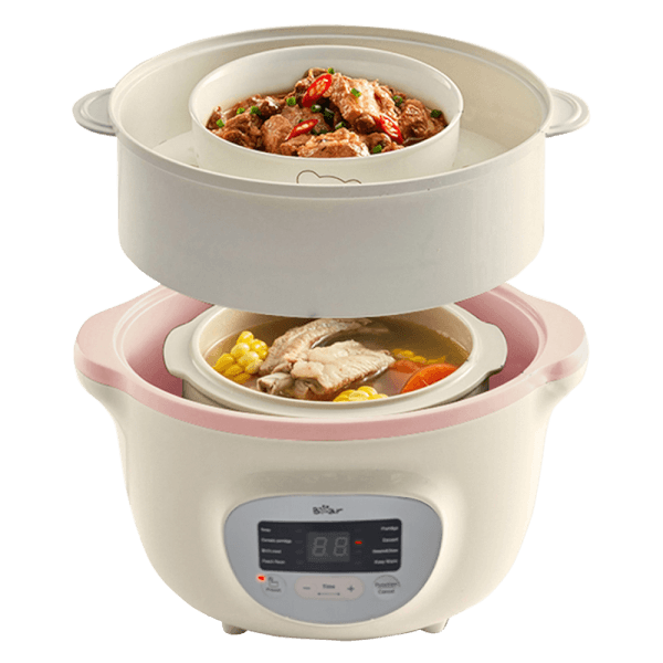 Nồi nấu chậm Bear SUBE002 1,6L (hồng)
