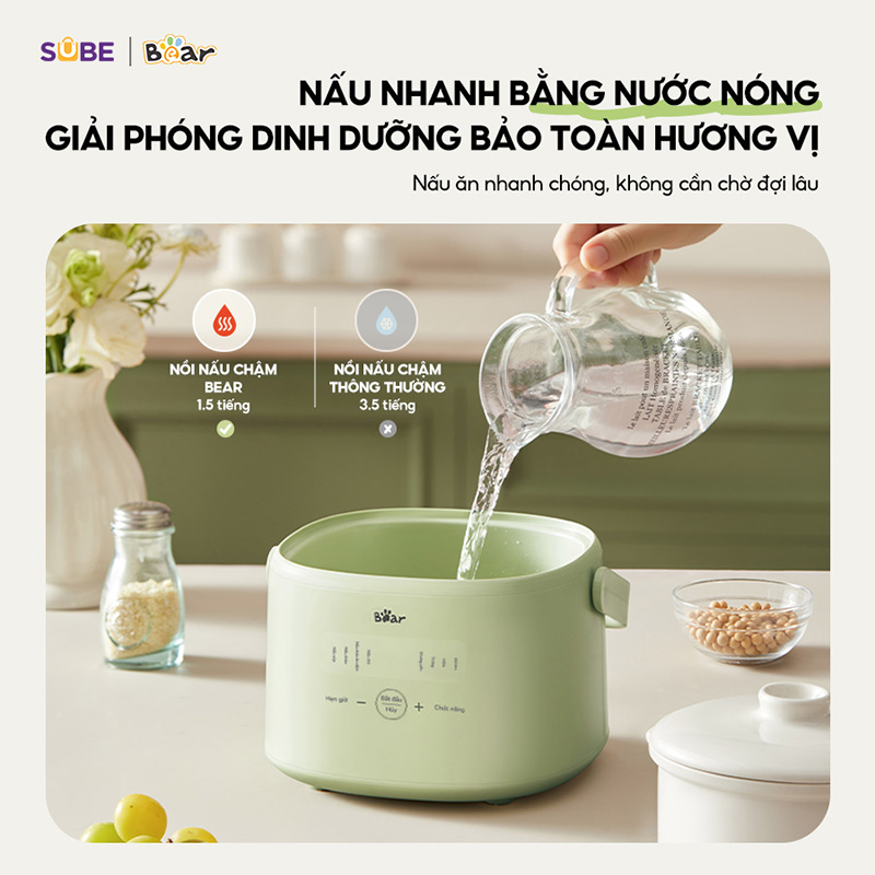 Nồi nấu chậm Bear SB-NNC10 (1 lít)