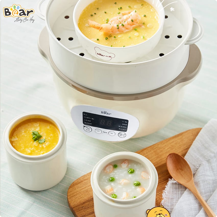 Nồi nấu chậm Bear SUBE002 1,6L (kem)