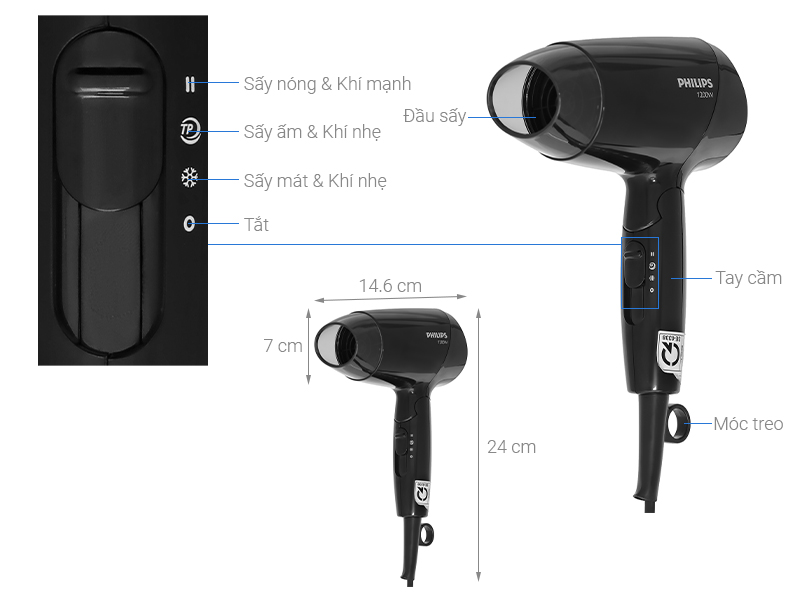 Máy sấy tóc Philips BHC010/10
