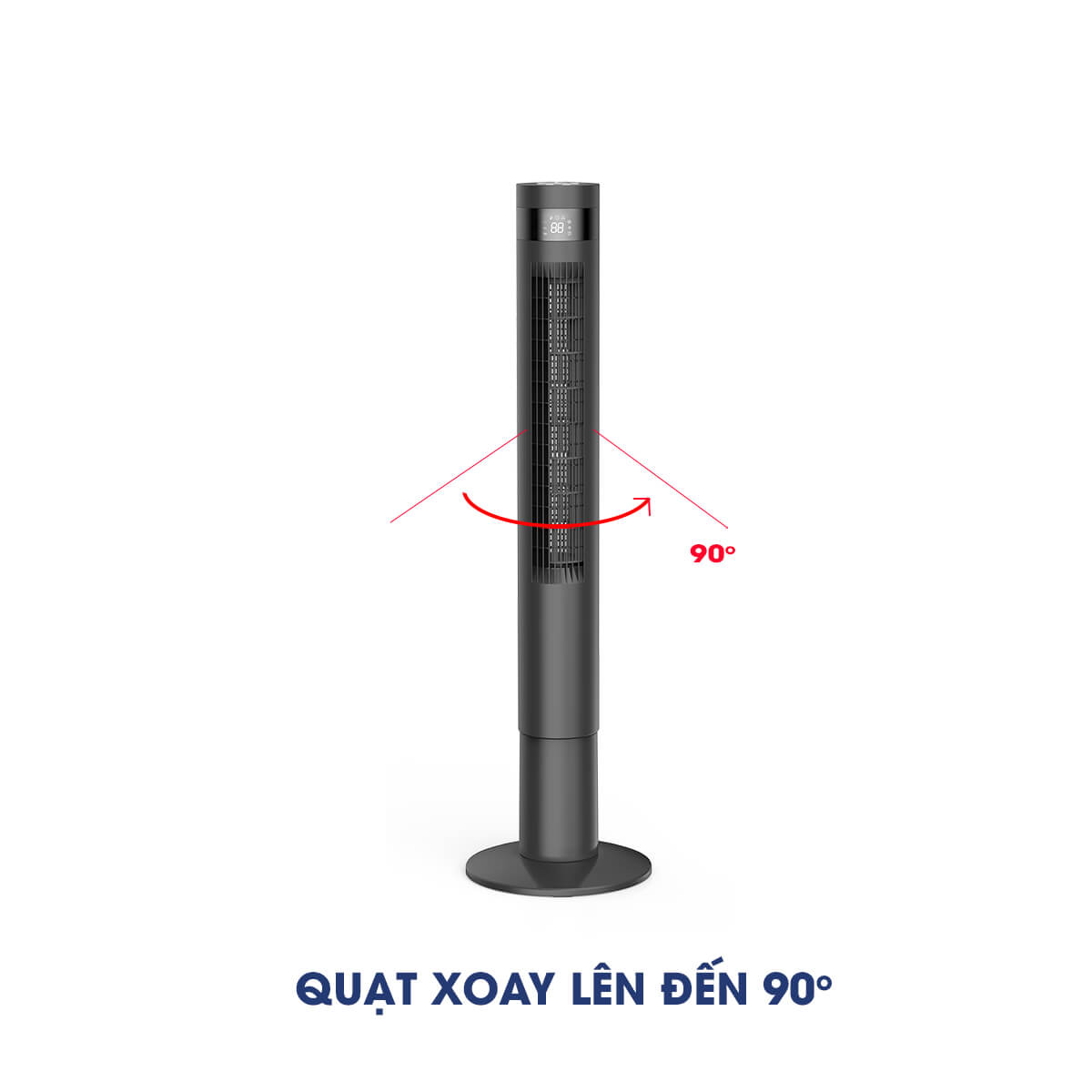 Quạt Tháp Không Cánh Cao Cấp Xoay 90 Độ Điều Khiển Từ Xa Panworld Thái Lan PW-8207 (B-W)