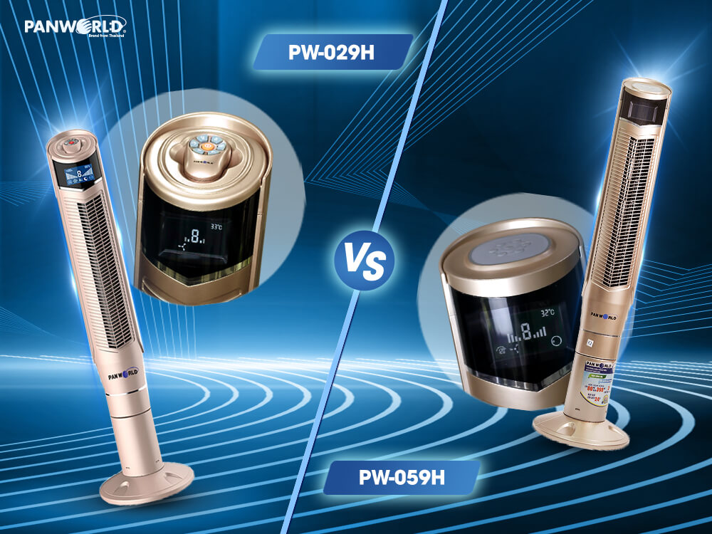 Quạt Tháp Không Cánh Cao Cấp Xoay 360 Độ Lọc Không Khí Panworld Thái Lan PW-029H