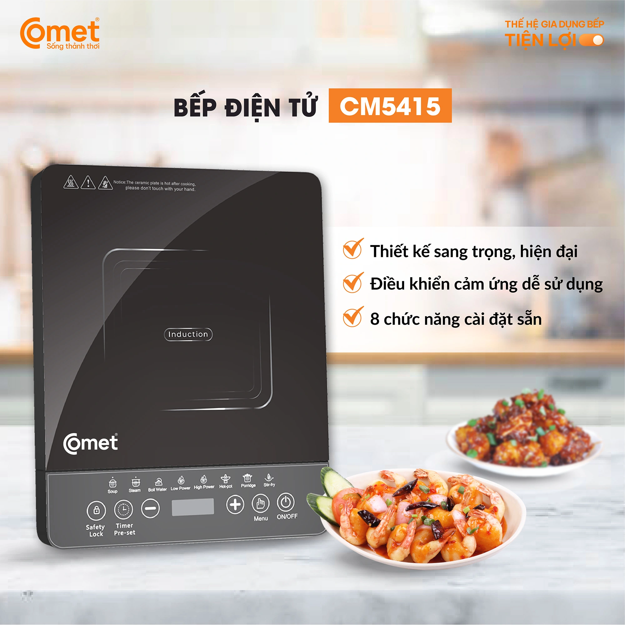 BẾP TỪ ĐƠN COMET CM5415