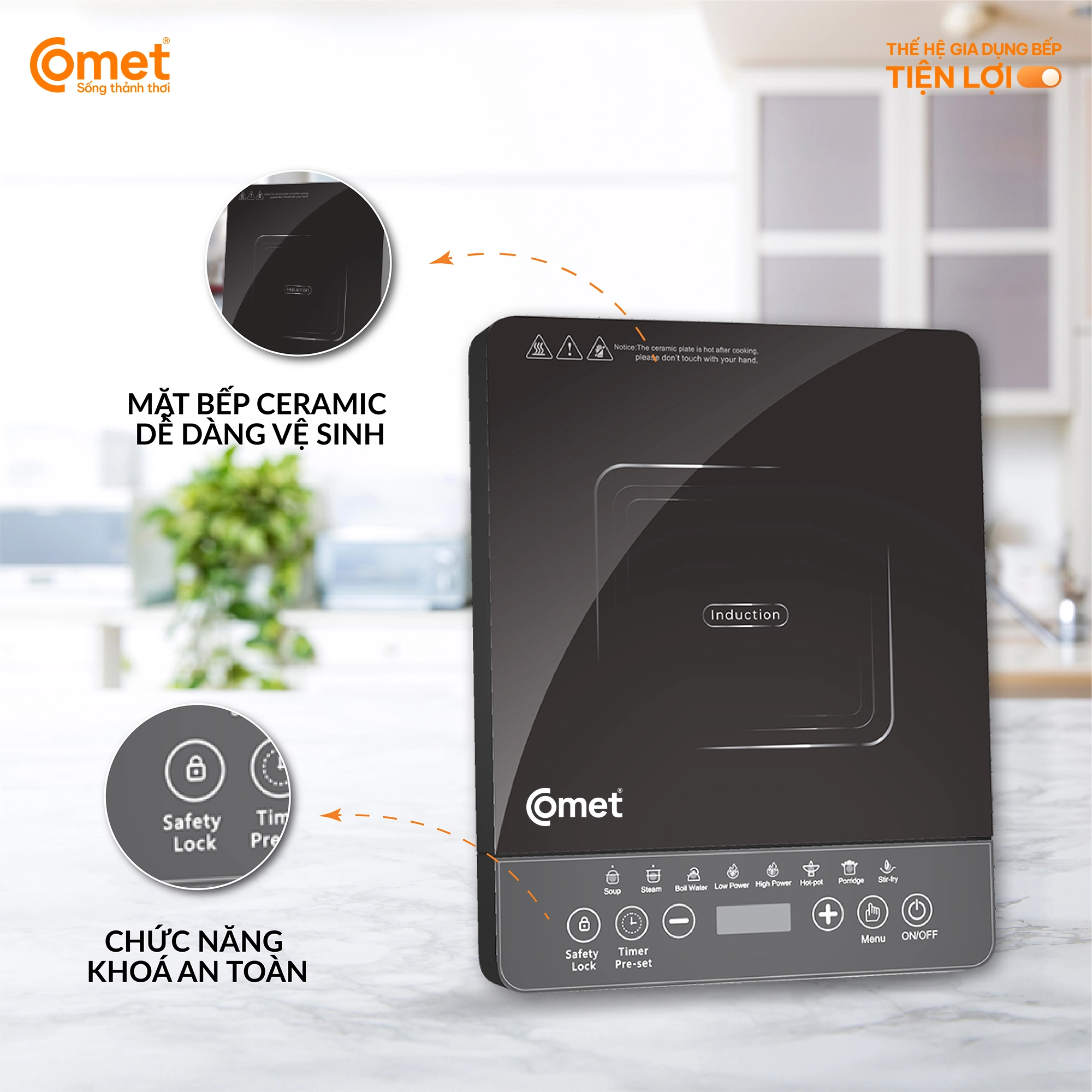 BẾP TỪ ĐƠN COMET CM5415
