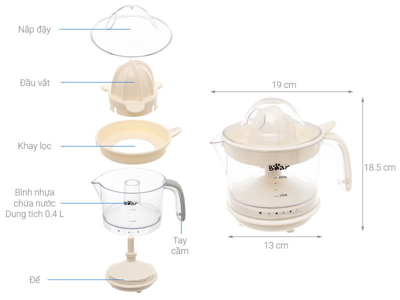 Máy vắt cam BEAR CZJ-A04B1