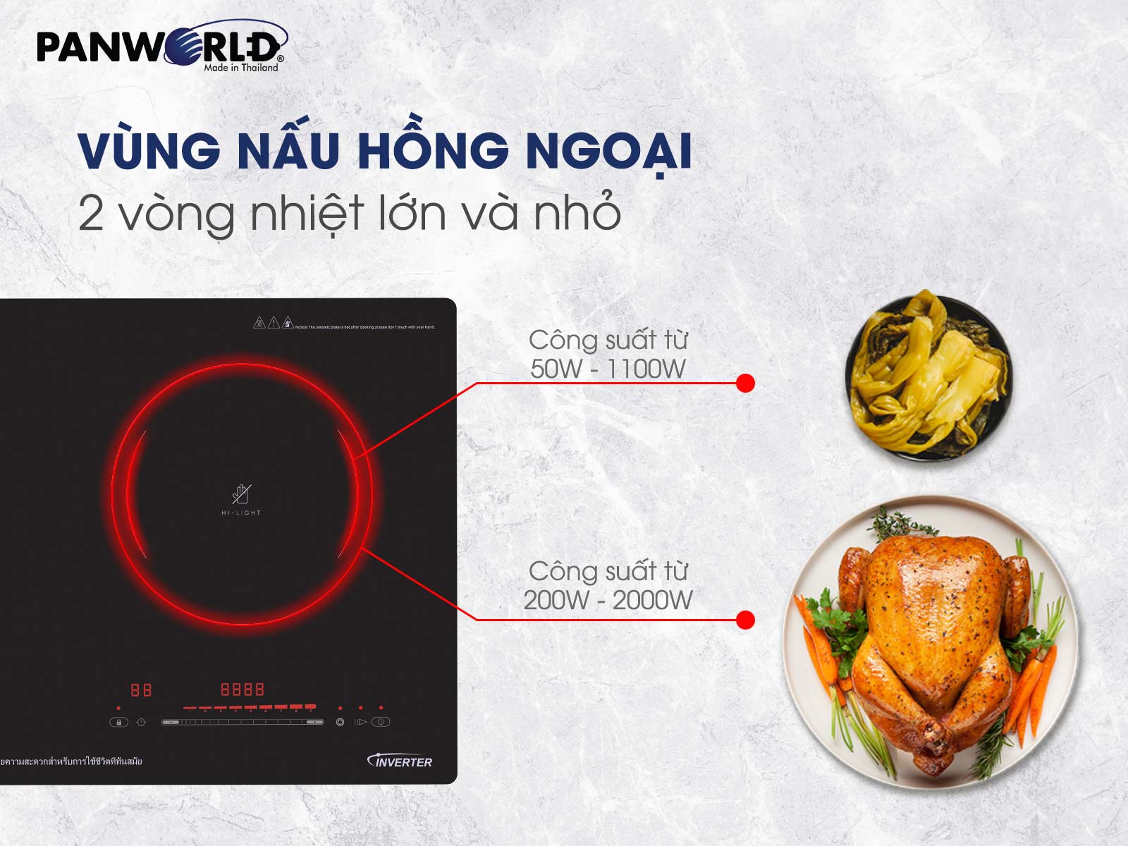 BẾP ĐÔI ĐIỆN TỪ HỒNG NGOẠI PANWORLD PW-1983