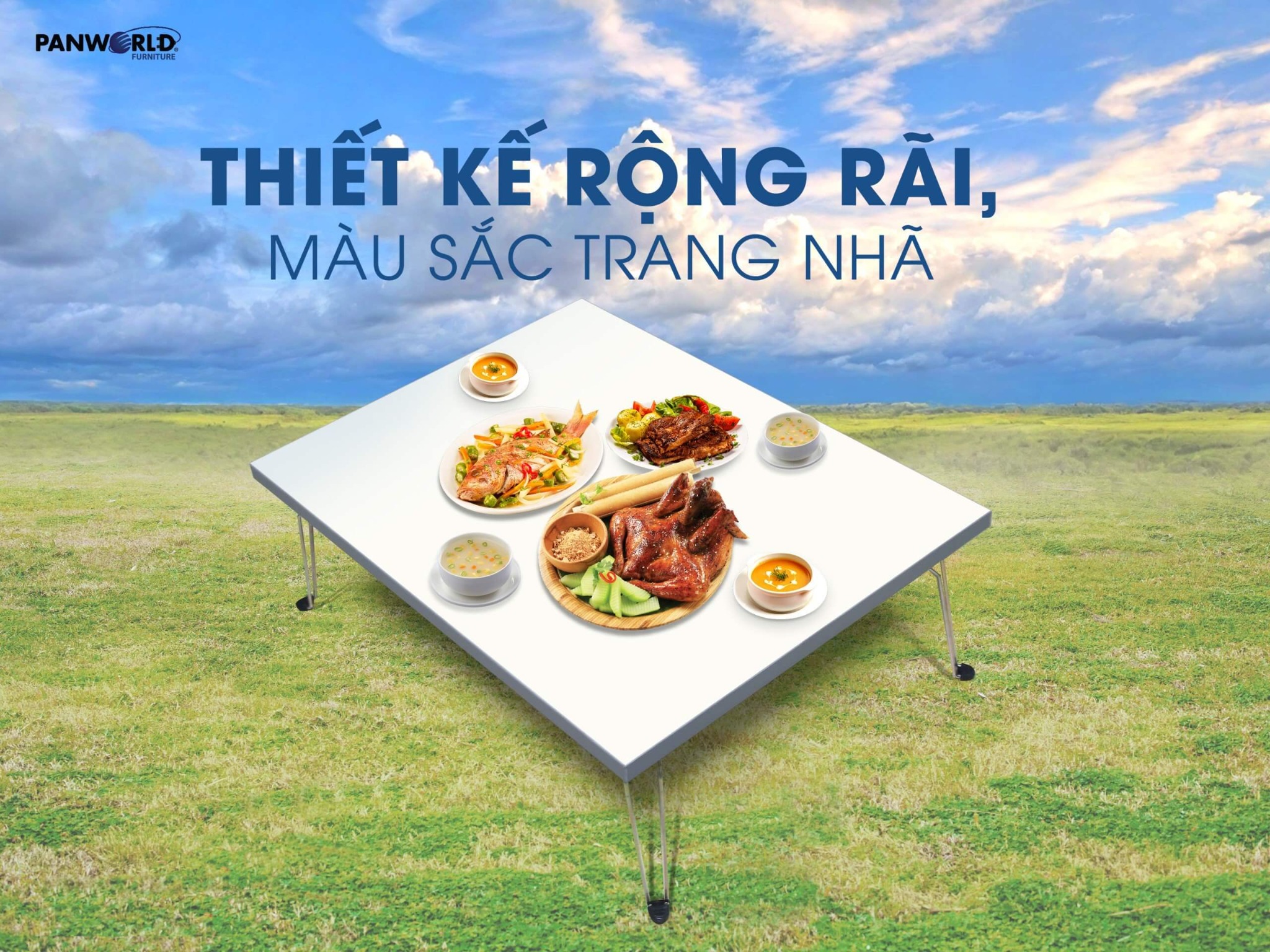 BÀN GỖ CHỮ NHẬT GẤP GỌN NGỒI BỆT PW-86CN