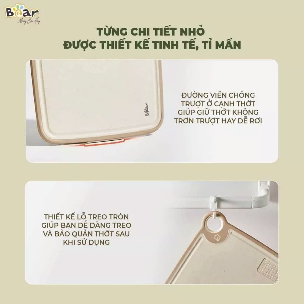 Thớt nhựa kháng khuẩn đa năng size M Bear CX-E0023