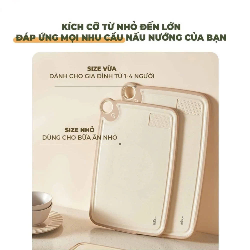 Thớt nhựa kháng khuẩn đa năng size S Bear CX-E0023