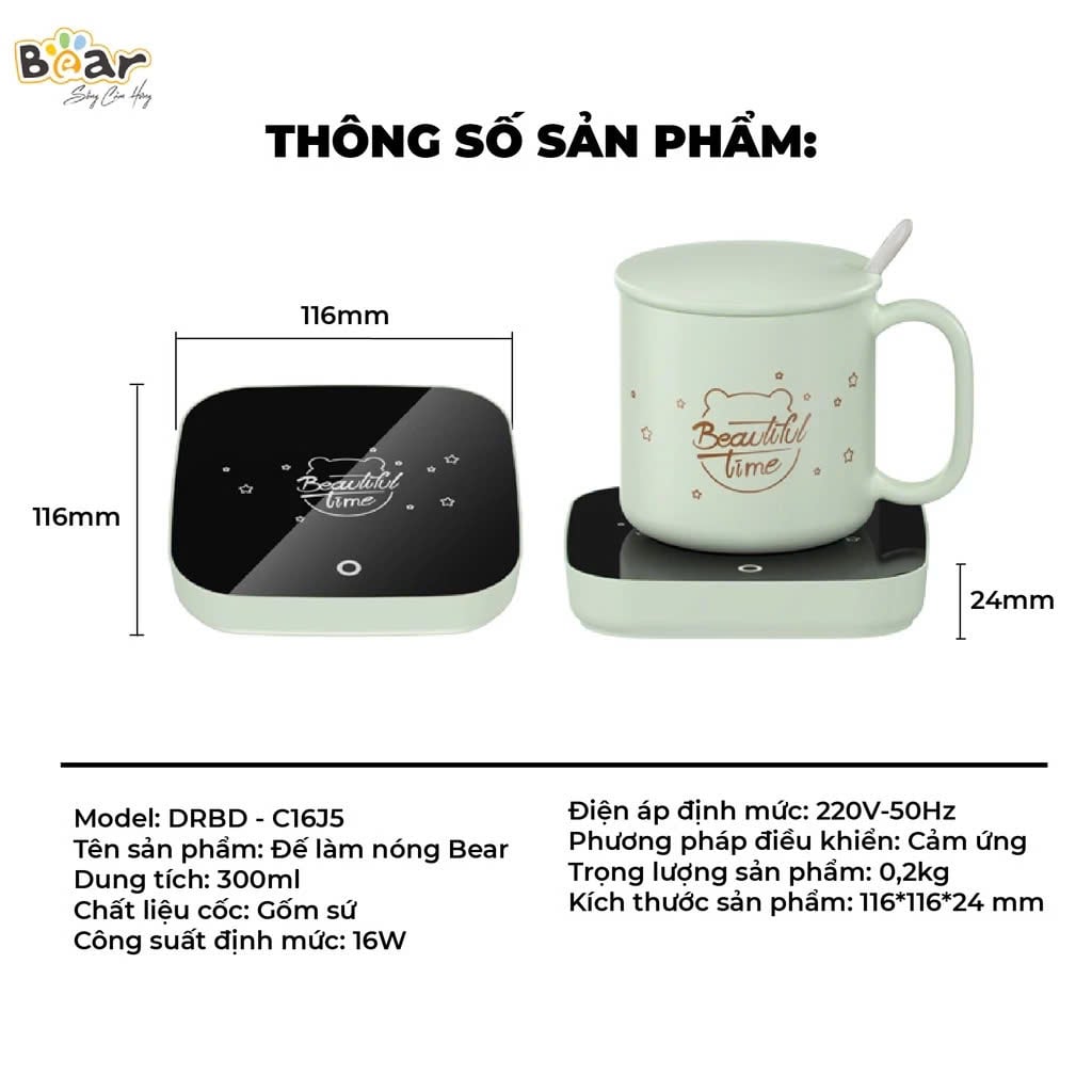 Đế làm nóng đồ uống Bear DRBD-C16J5