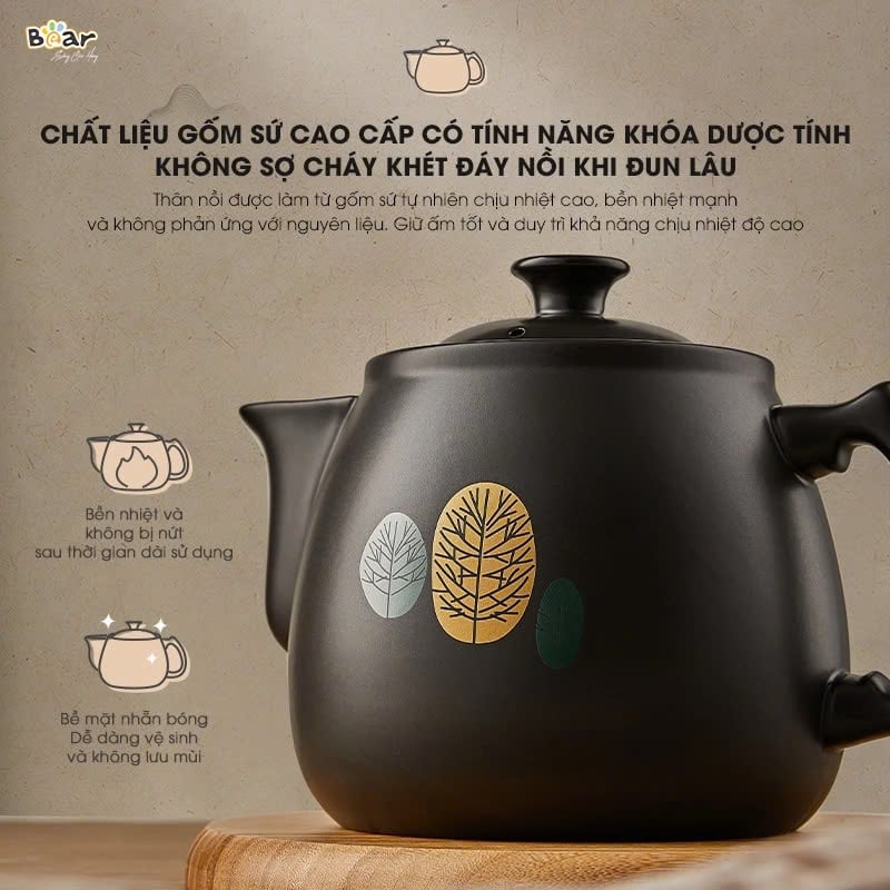 Ấm Sắc Thuốc Bear SB-AST35