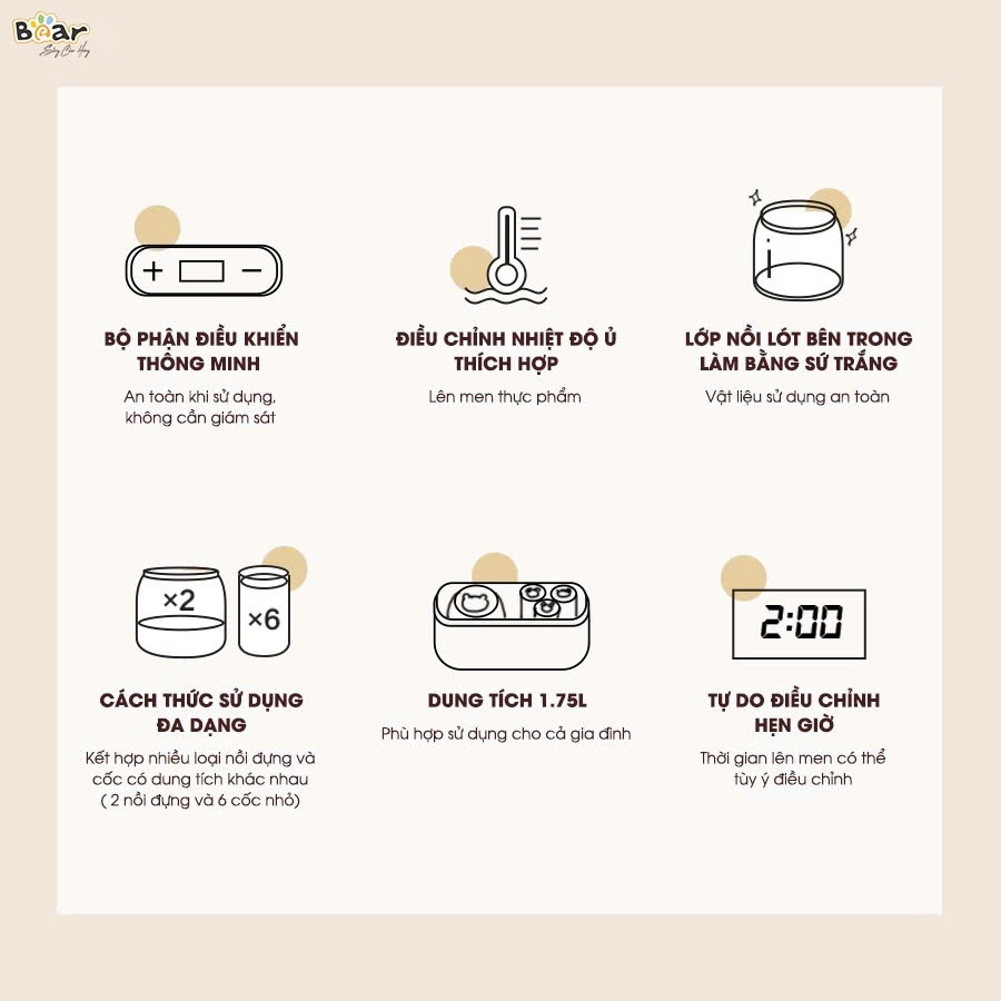 Máy làm sữa chua Bear SB-SC10C