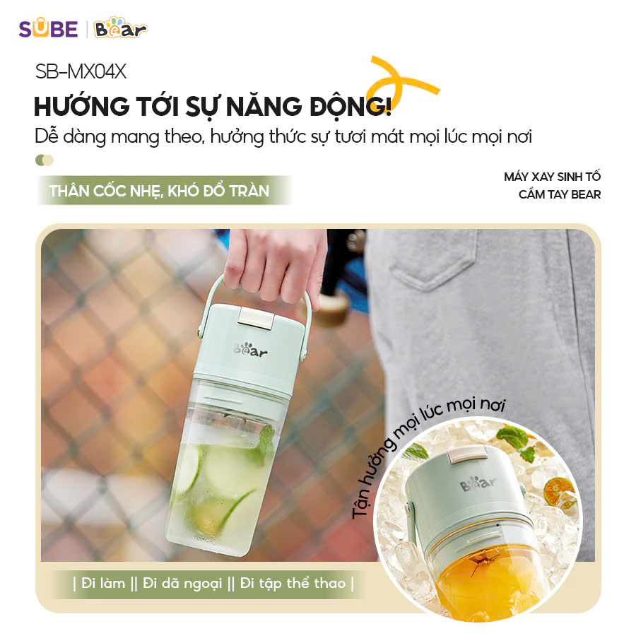 Máy xay sinh tố cầm tay Bear SB-MX04X