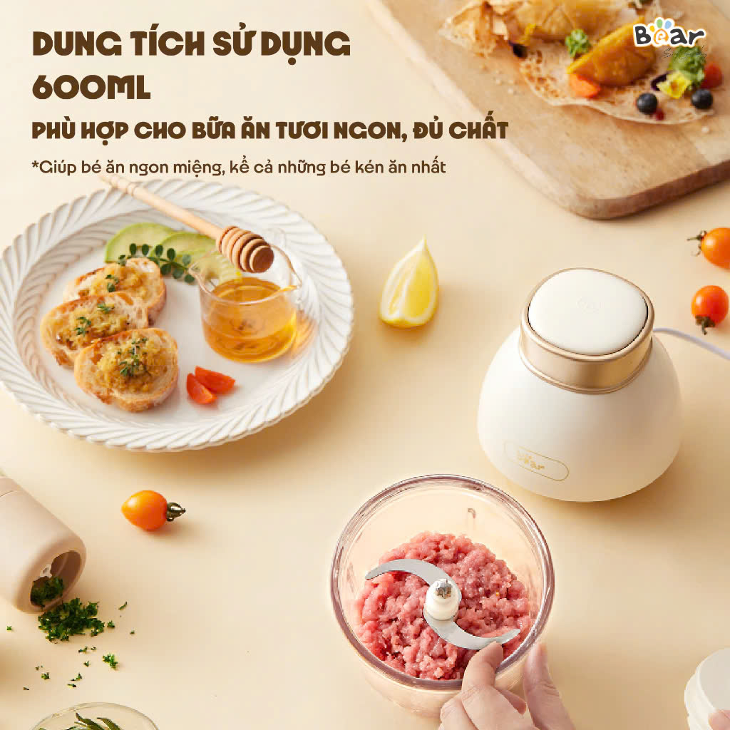 Máy xay ăn dặm Bear QSJ-D02Q1 (0.6 lít)