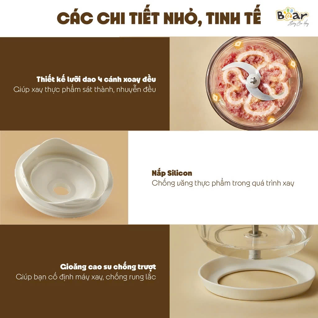Máy xay ăn dặm Bear QSJ-D02Q1 (0.6 lít)