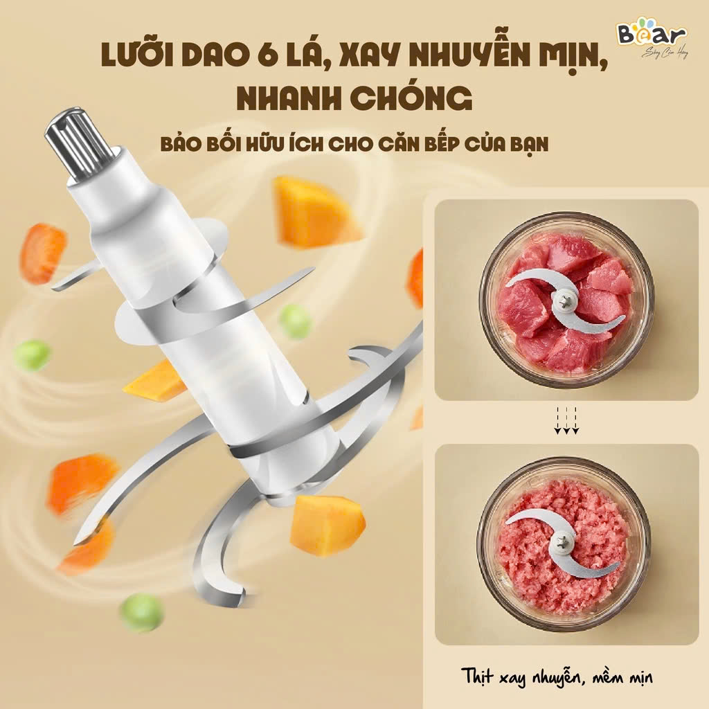 Máy xay ăn dặm Bear QSJ-D02Q1 (0.6 lít)