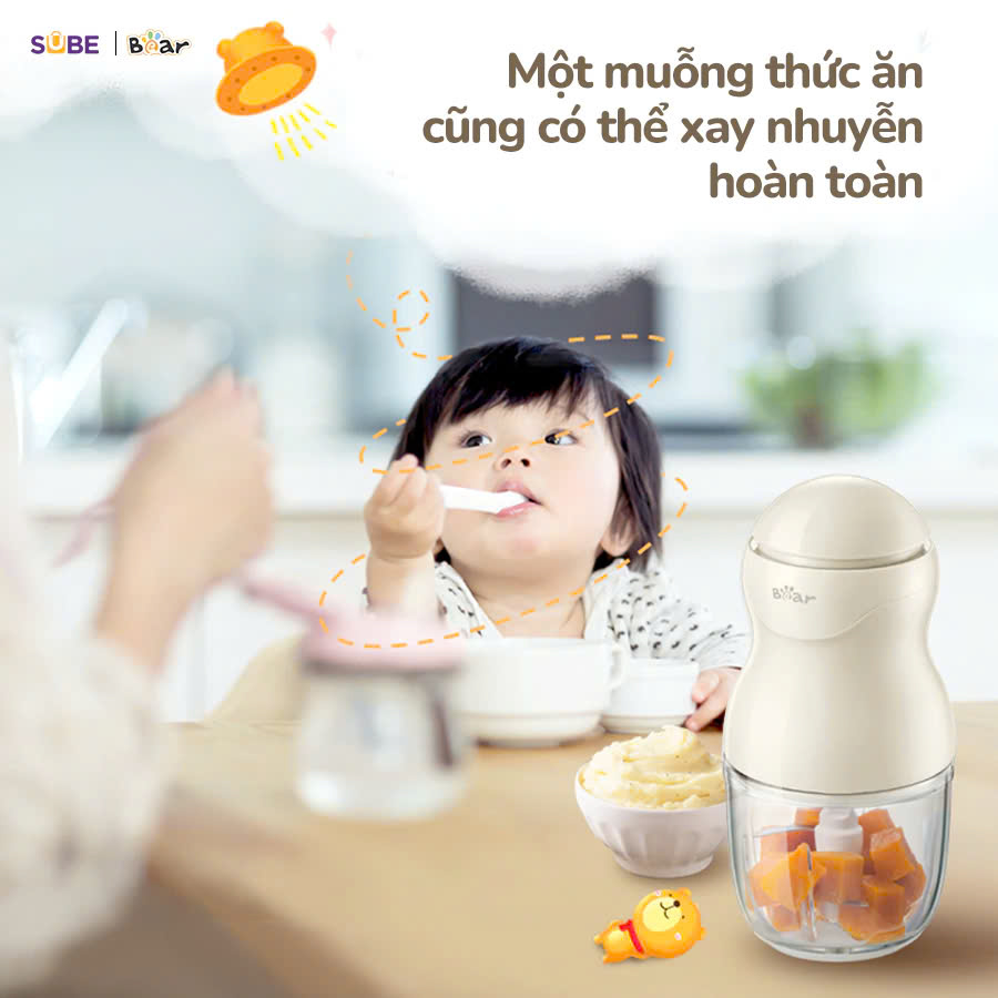 Máy xay ăn dặm Bear GR-B03V8 (0.3 lít)