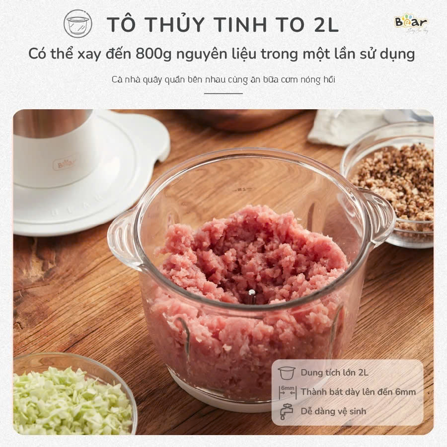 Máy xay thịt Bear SB-MA02L (2 lít)