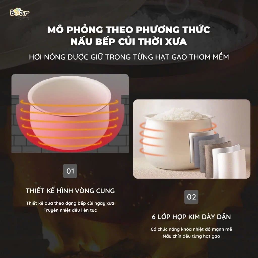 Nồi cơm điện tử Bear SB-NC30B (3 lít)