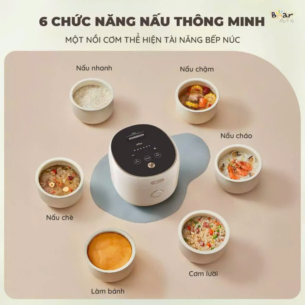 Nồi cơm điện tử Bear SB-NC30B (3 lít)