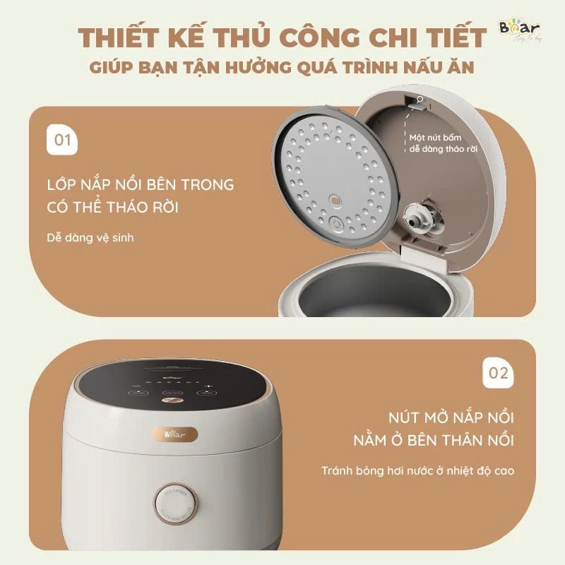 Nồi cơm điện tử Bear SB-NC30B (3 lít)