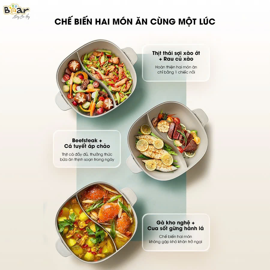 Nồi lẩu điện 2 ngăn Bear SB-NL60U
