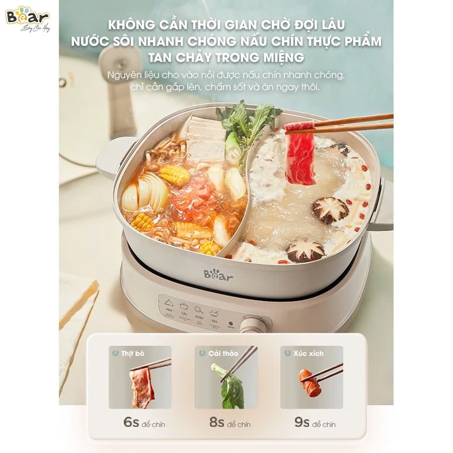 Nồi lẩu điện 2 ngăn Bear SB-NL60U