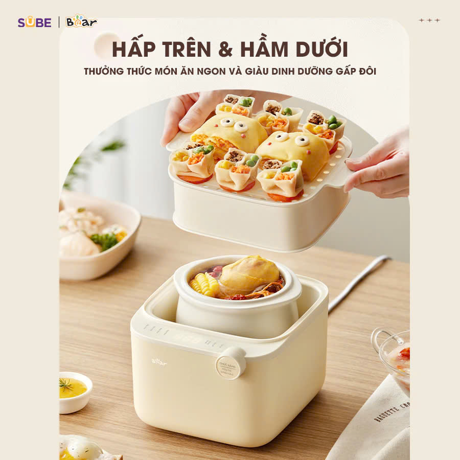 Nồi nấu chậm Bear SB-NNC08 (0.8 lít)