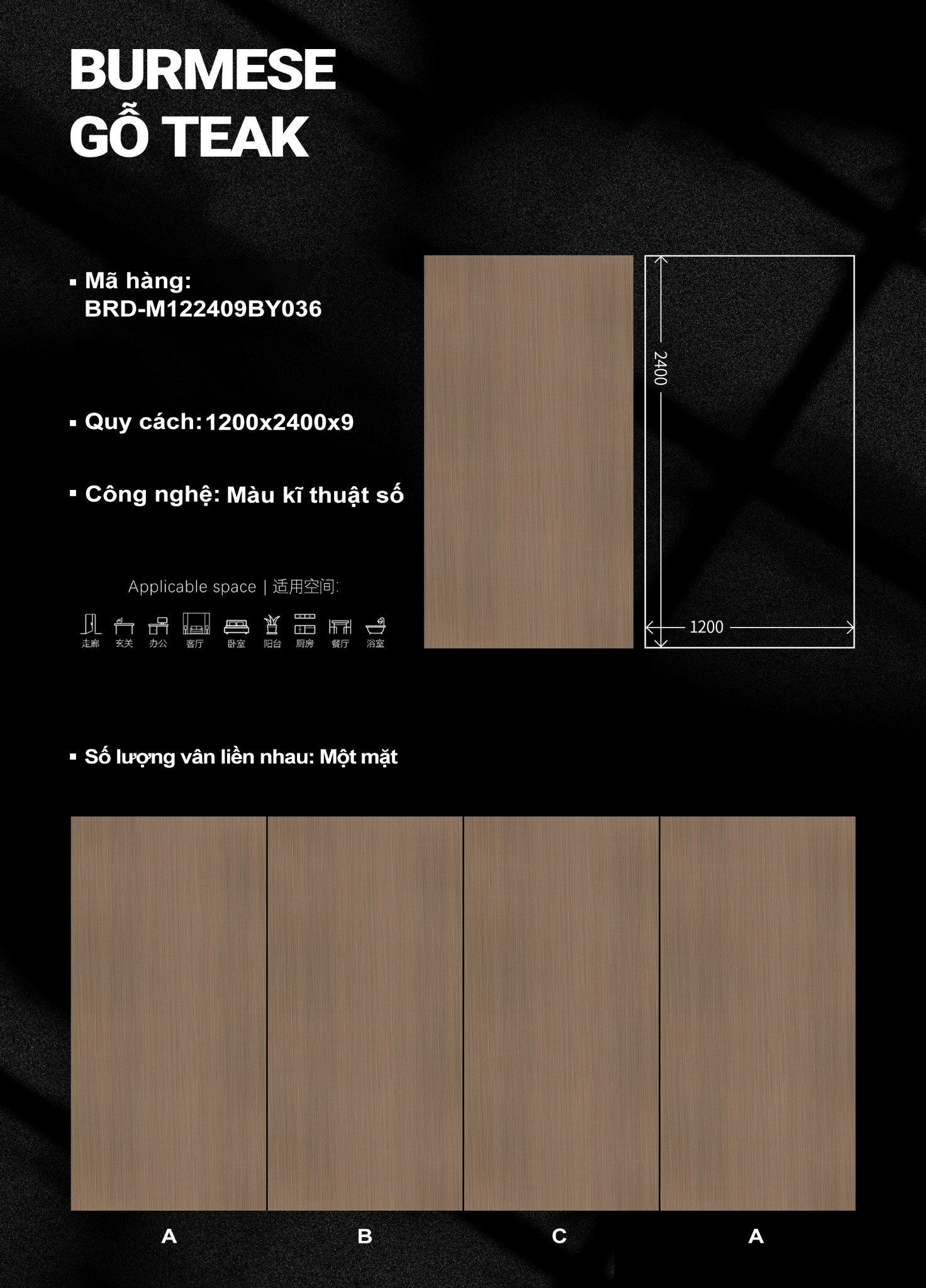  BURMESE Gỗ Teak 