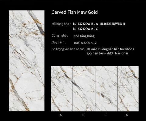  Carved Fish Maw Gold (mẫu 1) 