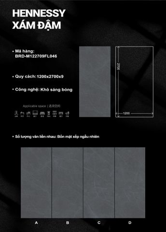  Hennessy Xám đậm (mẫu 1) 