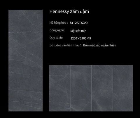  Hennessy Xám đậm (mặt cát mịn) 