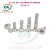 Vít pake đầu bằng, đầu tròn, đầu dù Inox 201, 304, 316