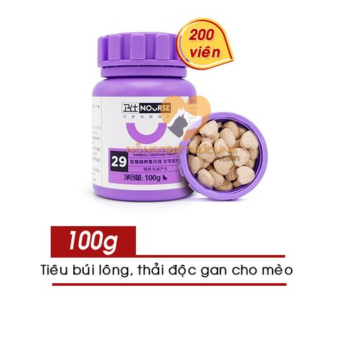  NOURSE 29 TIÊU BÚI LÔNG,TRÁNH TẮC RUỘT CHO MÈO 