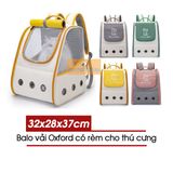  Balo Phi Hành Gia Cao Cấp Vải Oxford (Hello Cat) 32x28x37cm 