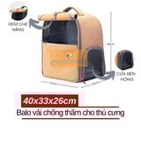  Balo Cho Thú Cưng Vải Oxford Size Lớn (Có Rèm Chống Nắng) 
