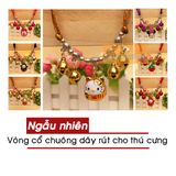  Vòng Cổ Dây Rút Nhiều Chuông Mèo Thần Tài Cho Chó Mèo 