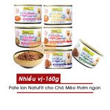  Pate NatuFit Cho Chó Mèo Mọi Lứa Tuổi Lon 160g - Đủ 6 Vị 