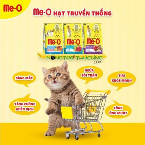 Hạt Mèo con ME-O Kitten - Vị Cá Biển - 400gr/1.1kg 