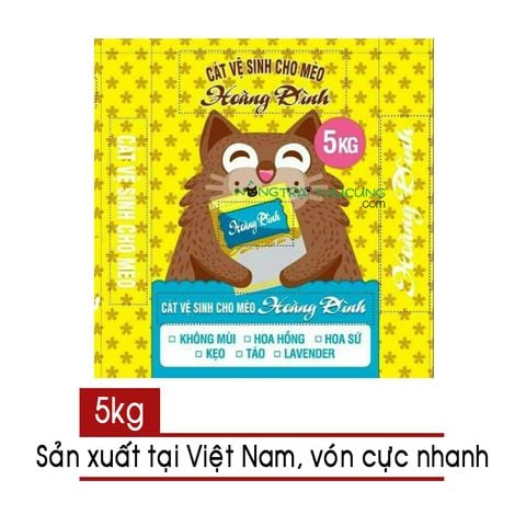  Cát vệ sinh Mèo Hoàng Đình - 5kg - Nhiều mùi 