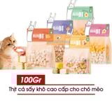  Thịt Cá Sấy Khô Cao Cấp 100G Cho Chó Mèo (Túi Con Mèo Giơ Tay) 