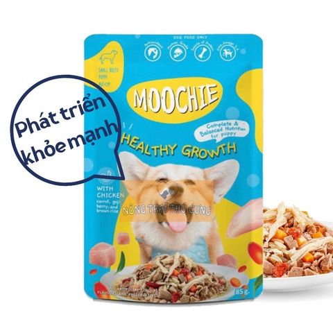  Pate MooChie Thịt Xào Cho Chó Mọi Lứa Tuổi Gói 85g 