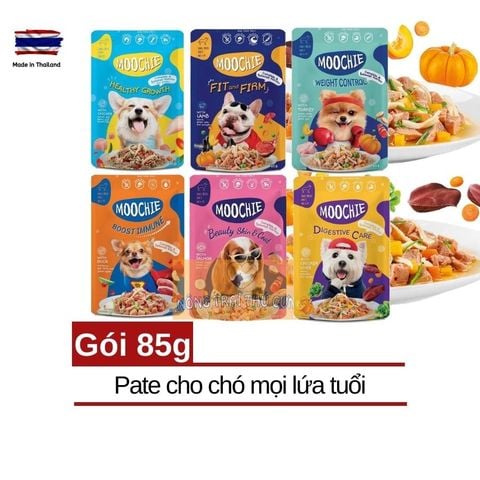  Pate MooChie Thịt Xào Cho Chó Mọi Lứa Tuổi Gói 85g 