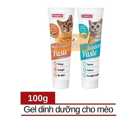  Gel Dinh Dưỡng Beaphar Cho Mèo 100g (Nhập Khẩu Hà Lan) - Bổ Sung Vitamin, Taurine, Dưỡng Lông Da 