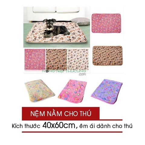  Nệm Nằm Chó Mèo - Vải Lông Cừu Cao Cấp - Nhiều size 