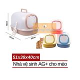  Nhà vệ sinh cho mèo AG+ - Nhiều màu 