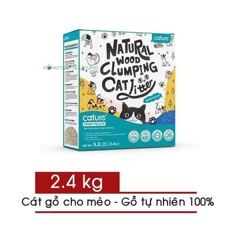  Cát Gỗ CATURE (SmartPellets) - Cát Vệ Sinh Cho Mèo 100% Gỗ Tự Nhiên - 2.4kg 