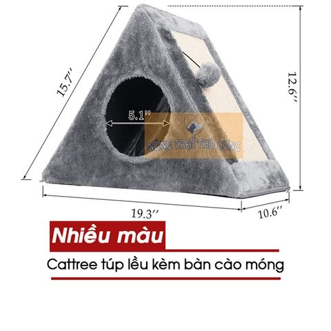  Cattree Hình Tam Giác Cho Mèo Có Bàn Cào 