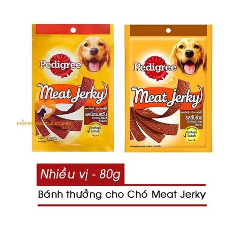  Bánh snack- Bánh Thưởng Cho Chó Pedigree Meat Jerky 80g - Nhiều Vị 